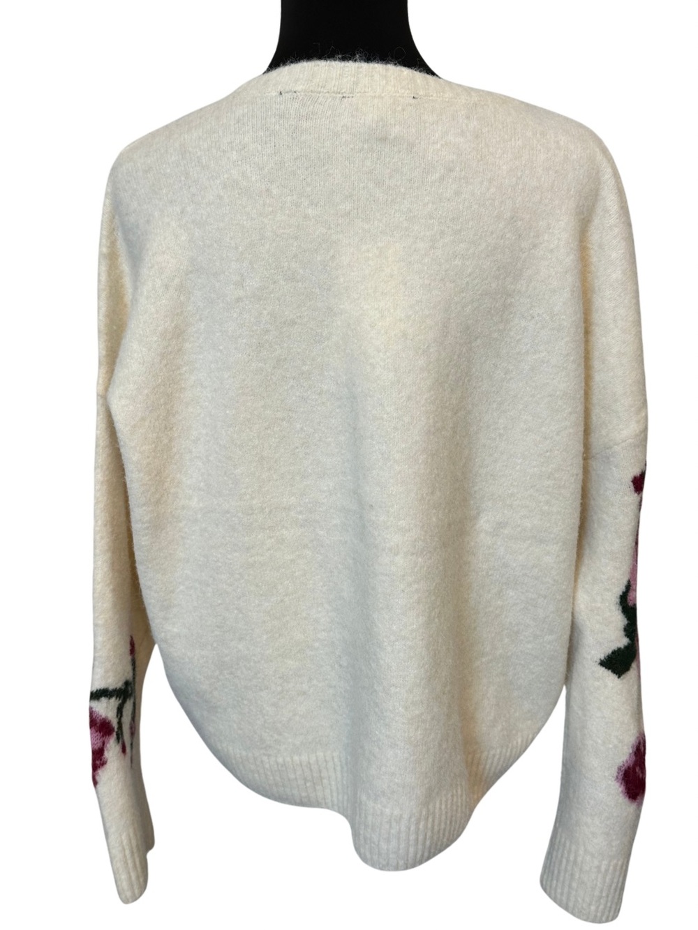 Ted Baker London Floral Sweater NWT Vanilla Ice Alpaca Blend Large MSRP $175 - Picture 3 of 13